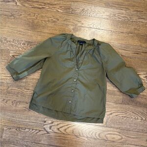 Sanctuary poplin button blouse